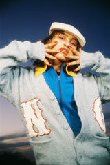 NG LOGO MOHAIR LIKE CARDIGAN
