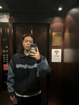 student apathy box logo stadium jacket