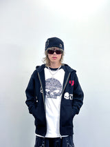 WHO28 Genzai Skull Raglan LS T恤