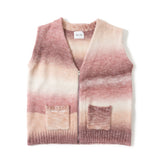 학생 냉담한 그라데이션 니트 조끼