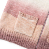 학생 냉담한 그라데이션 니트 조끼