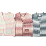 학생 냉담한 그라데이션 니트 조끼