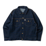 student apathy denim setup jacket