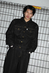 student apathy denim setup jacket