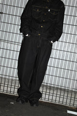 student apathy denim setup pants