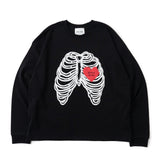 bone motif long sleeve T