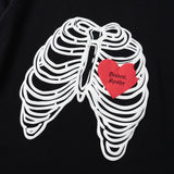 bone motif long sleeve T