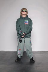 HYSTERIC GLAMOUR GENZAI COLLAGE COTTON PANTS