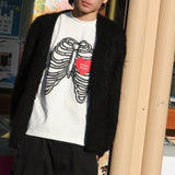 bone motif long sleeve T