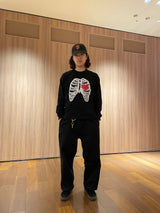 bone motif long sleeve T