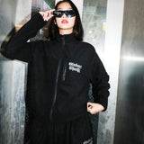 student apathy logo fleece jacket