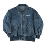 MSB徽標牛仔布拉鍊夾克
