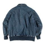 MSB徽標牛仔布拉鍊夾克