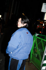 student apathy leather collar fake down jacket