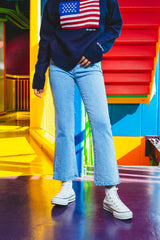 MSB EMBROIDERY DENIM PT