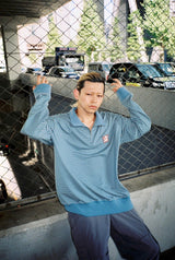 9090條紋長polo襯衫