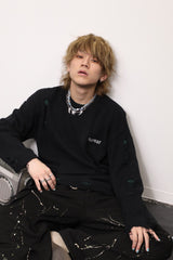 Damege 로고 니트