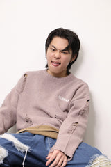 Damege 로고 니트