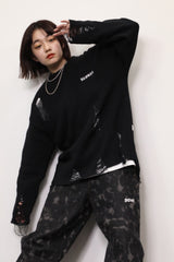 Damege 로고 니트