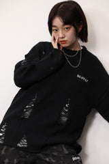 Damege 로고 니트