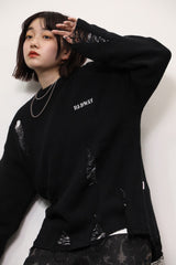 Damege 로고 니트