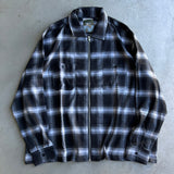 ombre檢查拉鍊鬆散的襯衫