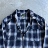 ombre檢查拉鍊鬆散的襯衫