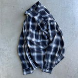 ombre檢查拉鍊鬆散的襯衫