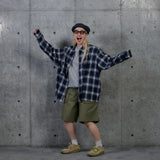 ombre檢查拉鍊鬆散的襯衫