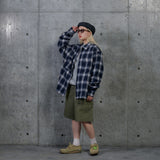 ombre檢查拉鍊鬆散的襯衫