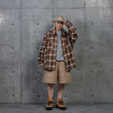 ombre檢查拉鍊鬆散的襯衫