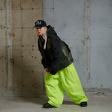 格子寬雪迷彩褲