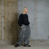 格子寬雪迷彩褲