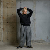 格子寬雪迷彩褲