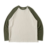 Waffle raglan long tee