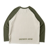Waffle raglan long tee