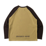 Waffle raglan long tee