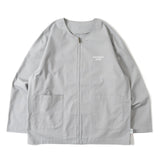 非領撕裂拉鍊襯衫