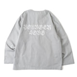 非領撕裂拉鍊襯衫