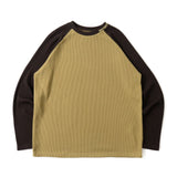 Waffle raglan long tee