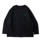 非領撕裂拉鍊襯衫