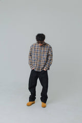 빈티지 컬러 체크 셔츠