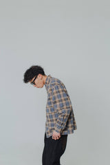 빈티지 컬러 체크 셔츠