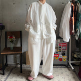 봄 이중 무릎 슬랙