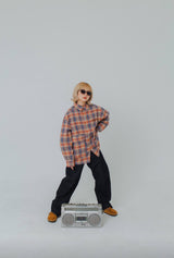 빈티지 컬러 체크 셔츠