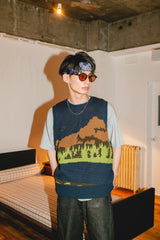 landscape pattern knit vast