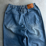 復古處理工作牛仔褲