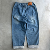復古處理工作牛仔褲