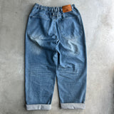 復古處理工作牛仔褲