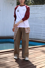 1tuck Duck Wide Taperd Pants